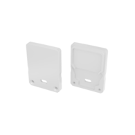 ALU end cap LUMINES SILEDA+Tall white lacquered with hole