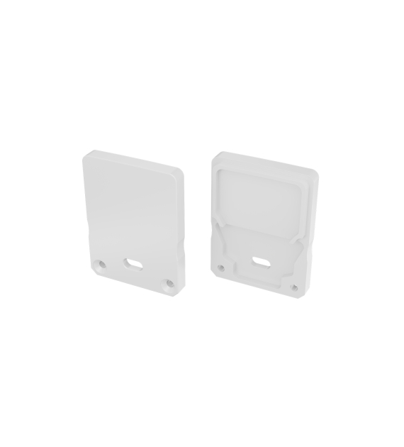 ALU end cap LUMINES SILEDA+Tall white lacquered with hole