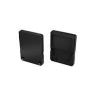 ALU end cap LUMINES SILEDA+Tall black lacquered