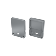 ALU end cap LUMINES SILEDA+Tall silver anodized with hole