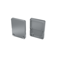 ALU end cap LUMINES SILEDA+Tall silver anodized