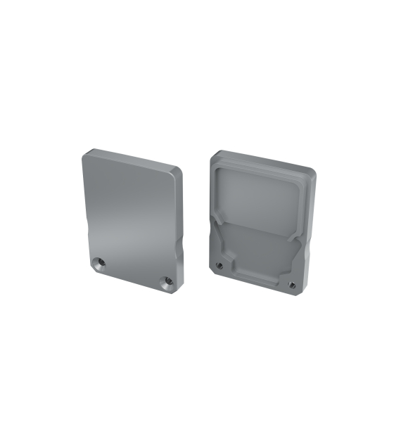 ALU end cap LUMINES SILEDA+Tall silver anodized