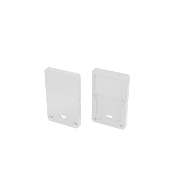 ALU end cap LUMINES DILEDA+Tall white lacquered with hole