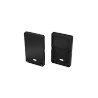 ALU Endkappe LUMINES DILEDA+Tall schwarz lackiert mit Loch