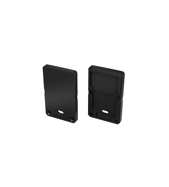 ALU end cap LUMINES DILEDA+Tall black lacquered with hole