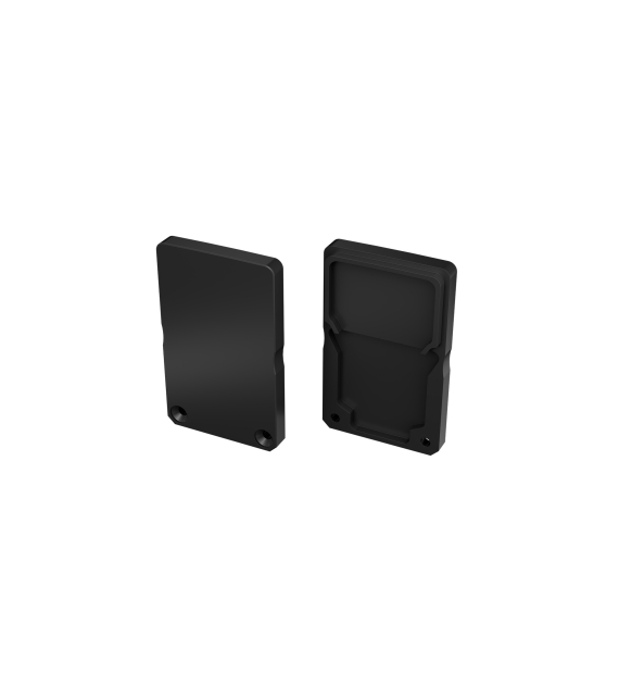 ALU end cap LUMINES DILEDA+Tall black lacquered