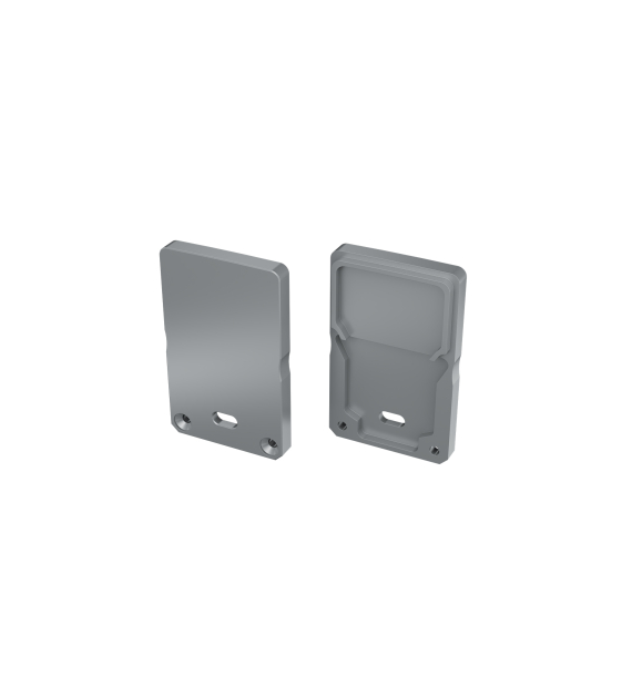 ALU Endkappe LUMINES DILEDA+Tall silber eloxiert mit Loch