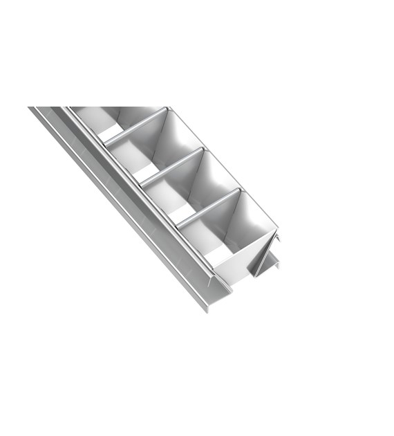 Raster DOUBLE srebrny 1m