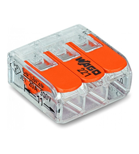 Universaler WAGO Schnellverbinder 3X0,2-4 mm