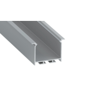 TEKKNI HEDE set silver, frosted lampshade 2.02 m