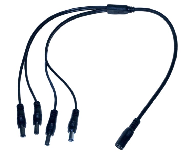 Rozgałęźnik zasilania DC 2,1x5,5 GN/4WT 40 cm