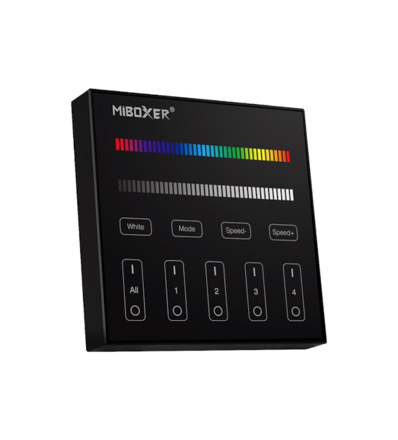 4-zone RGBW black touch wall panel