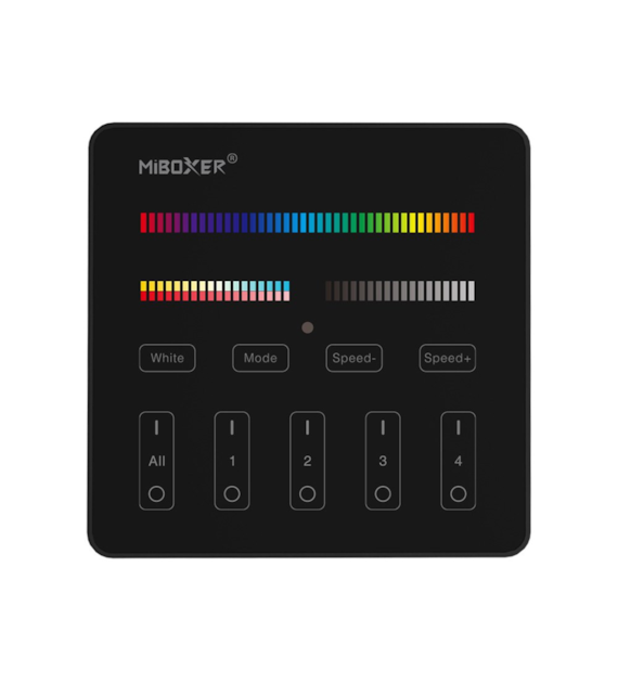 Panel naścienny dotykowy 4-strefowy RGB+CCT czarny