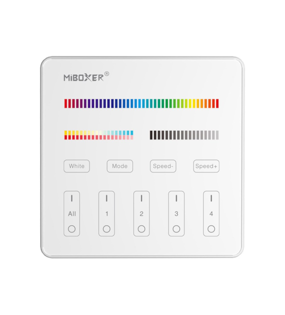 Panel naścienny dotykowy 4-strefowy RGB+CCT biały
