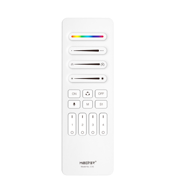 C10 4-zone Remote for Digital LED Strips with Magnetic Holder white