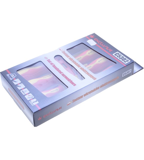Wkrętaki 1000V 6 elem.+próbnik elektryczEN60900