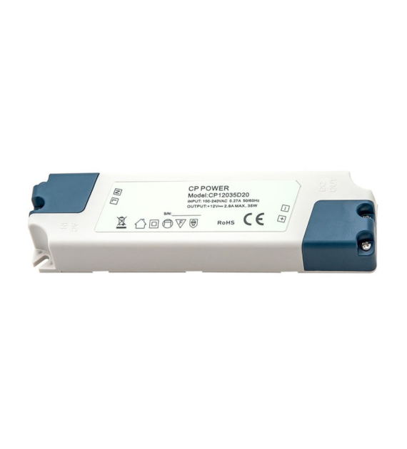 Zasilacz montażowy CP 12V 35W 2,90A plastik
