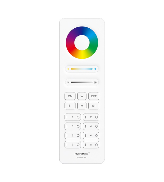 Mi-light Pilot C8 8-Strefowy Taśma LED RGBCCT z uchwytem Magnetycznym biały