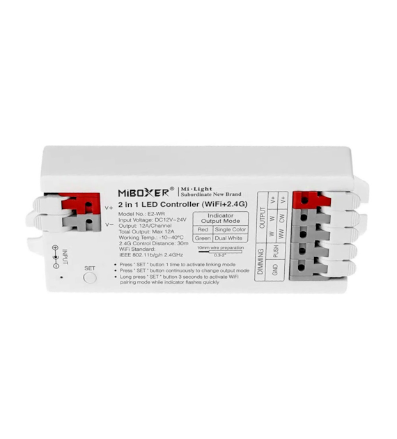 Mi-Light Sterownik E2-WR 2,4G WiFi 12A2in1 MONO/CCT szybki montaż