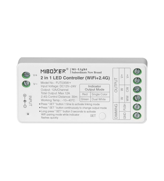 MONO/CCT LED strip receiver 30m, 12A power with WIFI