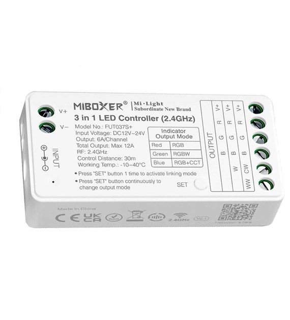 Mi-Light odbiornik taśm LEDRGB/RGBW/RGB-CCT 12A