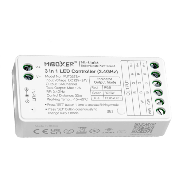 Receiver for LED strips RGB/RGBW/RGB-CCT 12A