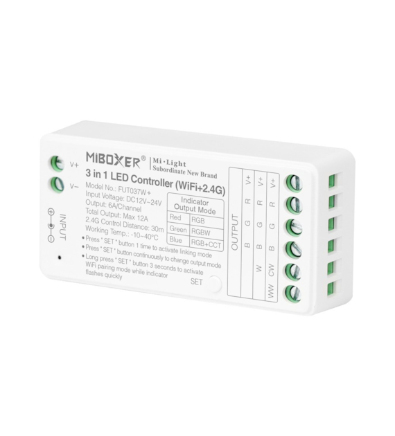 LED Strip Receiver WIFI RGB/RGBW/RGB-CCT 12A