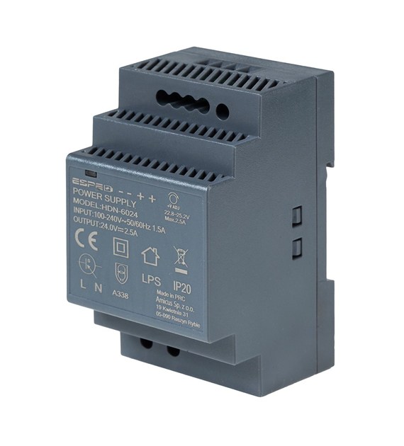 Zasilacz na szynę DIN 24V 2,5A 60W ESPE
