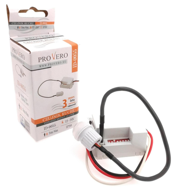 PIR motion sensor with mini 12V detector