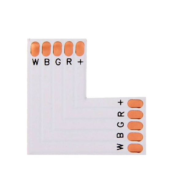 Złączka kątowa PCB typ L 10 mm RGBW