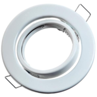 Adjustable round socket white - sheet metal
