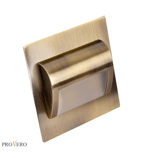 9 LED stair fixture neutral brass