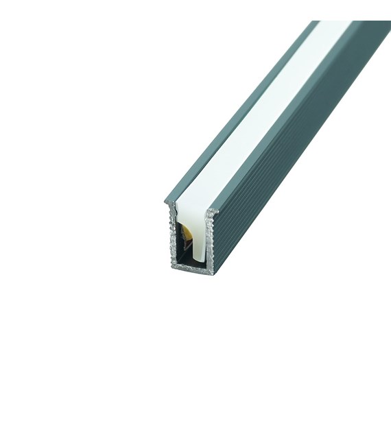 Profil aluminiowy TINY 3m Wpuszczany szary z silikonową osłoną