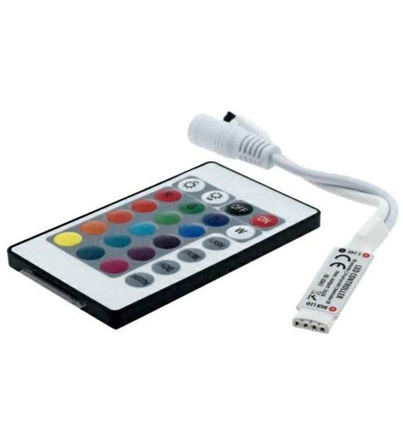 Sterownik IR RGB 24 przyciski 72W minibiały