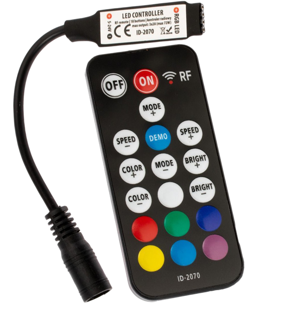 Sterownik RF RGB 18 przycisków 72W