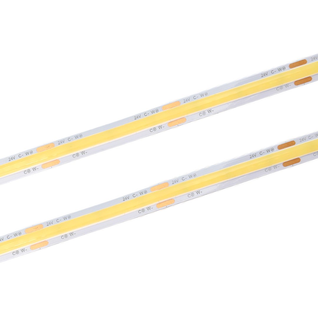Taśma LED COB 576 SMD CCT 24V 8mm 20W/m 2 przewody 10m