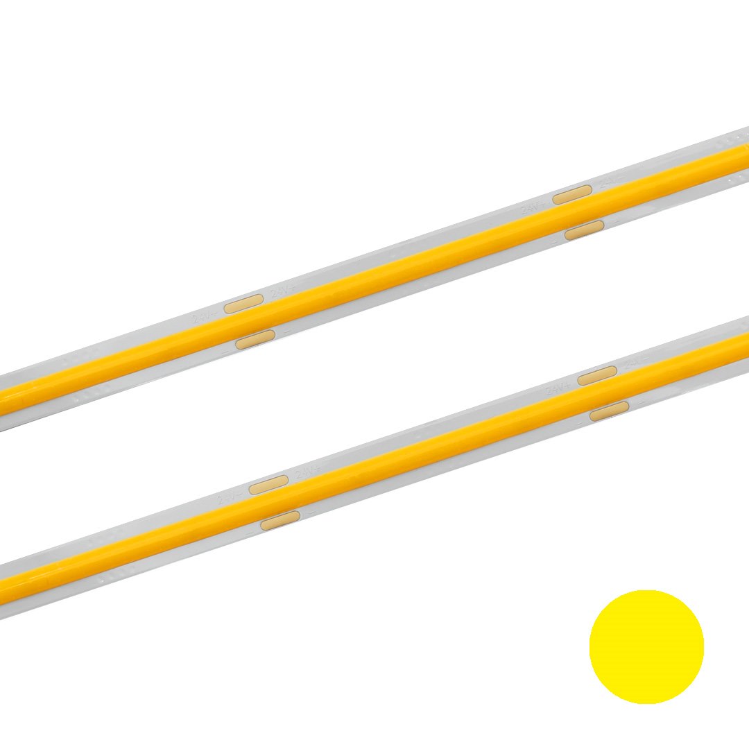 Taśma LED COB 480 żółty 24V 11W/m 8mm 50M