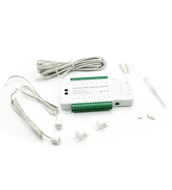 LED stair controller PIR 16 steps white