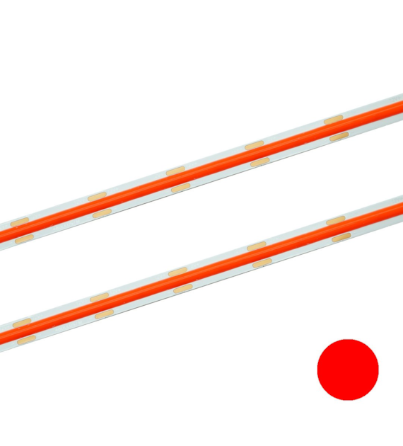 Taśma LED COB 480 czerwona 12V 8mm 11W/m