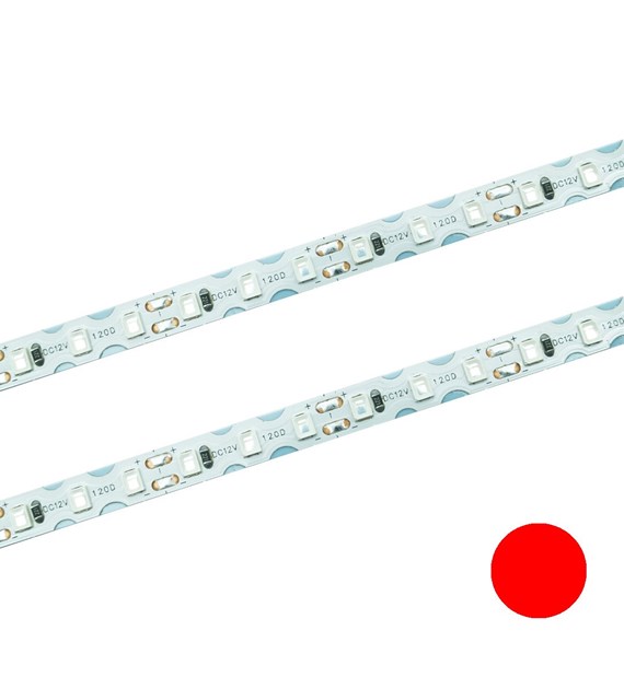 Taśma LED 120 SMD skrętna IP20 czerwona 7W/m rolka 10m