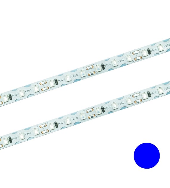 Taśma LED 120 SMD skrętna IP20 niebieska 7W/m rolka 10m