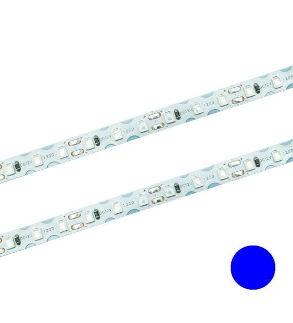 Taśma LED 120 SMD skrętna IP20 niebieska7W/m rolka 10m