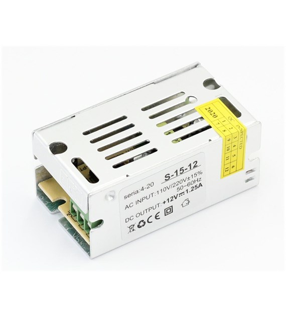 Komp. zasilania 12VDC IP20 1,25A 15W