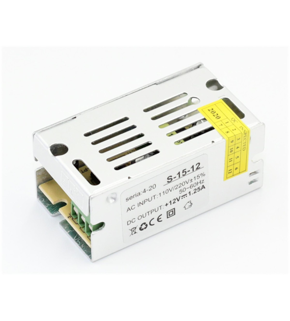 Power supply set 12VDC IP20 1.25A 15W