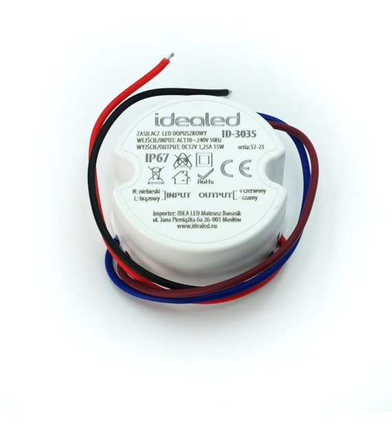 Power supply set for junction box 1.25A 15W waterproof 12V DC