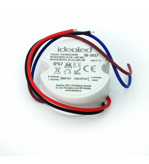 Komp. zasilania do puszki 2,08A 25Wwodoodporny 12V DC