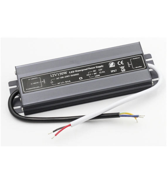 Wasserdichtes Netzteil 12,5A 150W IP67 12V DC SLIM