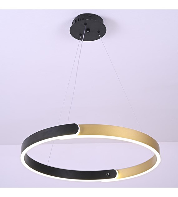Lampa wisząca LED ONTARIO 36Wczarno-złota 4000K