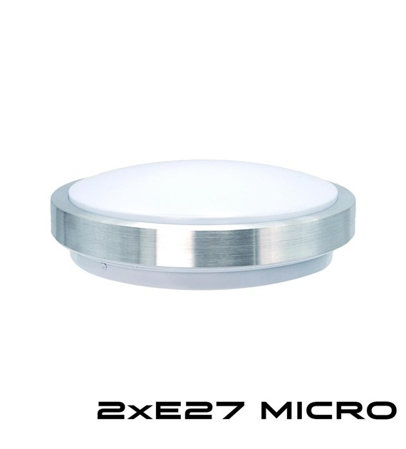 Plafon ATLANTA 2xE27 IP44 z czujnikiem mikrofalowym 330mm