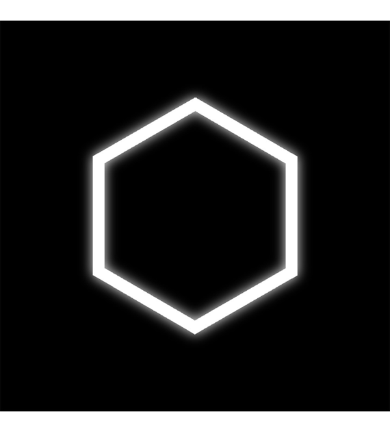 Zestaw czarny Lamp HEXAGON 1 LED 6500K